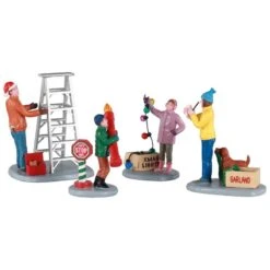 Lemax Getting Ready To Decorate (Set Of 4) - Figurine Set