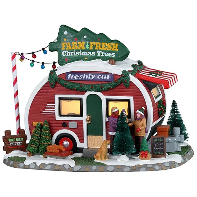 Lemax Farm Fresh Christmas Trees - Lighted Building