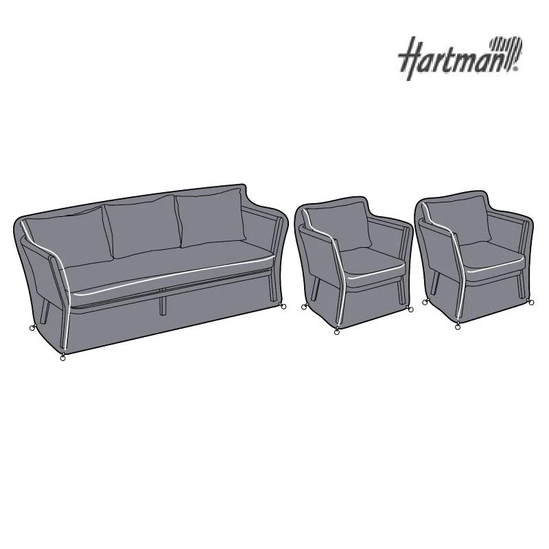 Hartman Dubai 3 Seat Lounge Set Protective Outdoor Furniture Cover