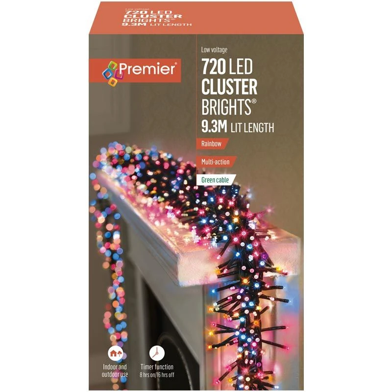 Rainbow Colours LED Clusterbrights With Timer - Image 2