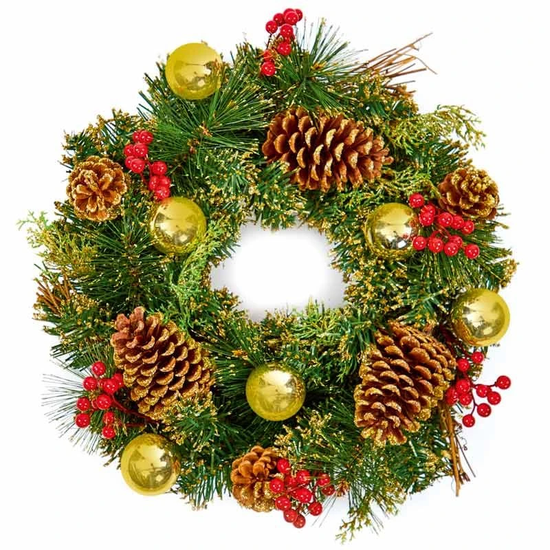 Gold Dressed Christmas Wreath