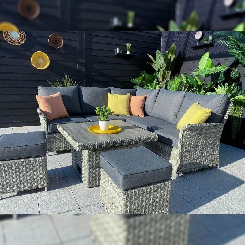 Hartman Heritage Casual Square Dining Set With Adjustable Table - Image 2