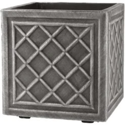 Lead Effect Square Garden Planter