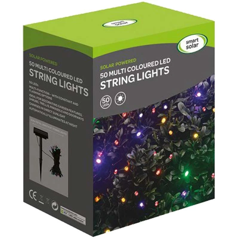 Smart Solar - Solar Powered Multi Coloured LED String Lights - Image 3