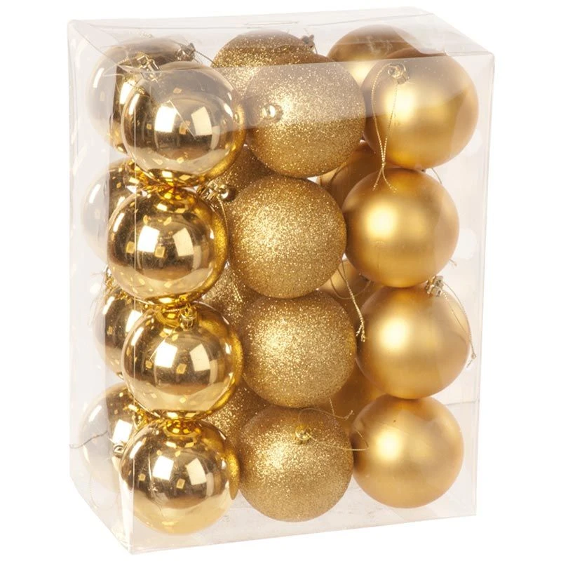 8cm Multi Finish Shatterproof Christmas Baubles (Pack Of 24) - Image 4