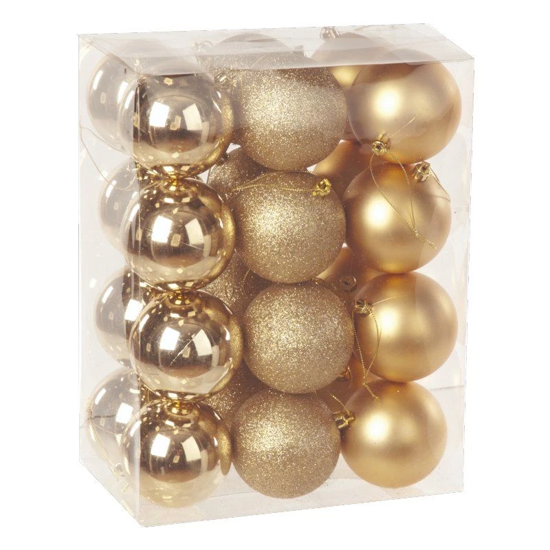 8cm Multi Finish Shatterproof Christmas Baubles (Pack Of 24) - Image 2