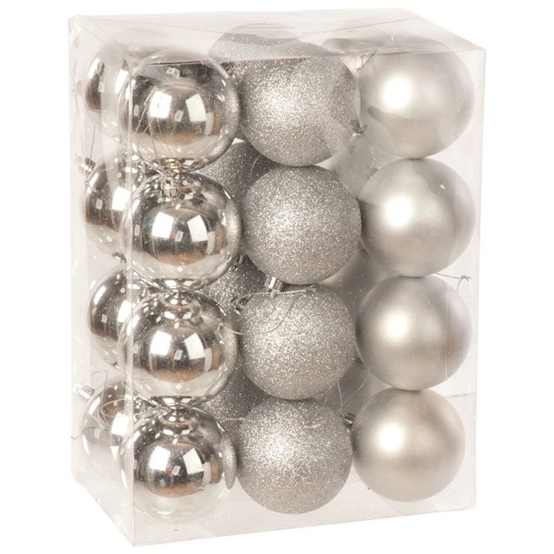 8cm Multi Finish Shatterproof Christmas Baubles (Pack Of 24) - Image 5