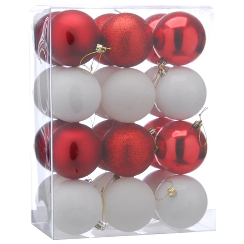 8cm Multi Finish Shatterproof Christmas Baubles (Pack Of 24) - Image 6