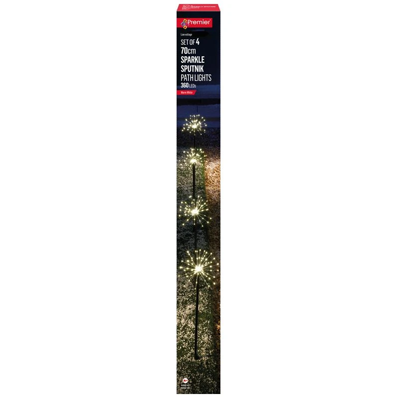 Sparkle Sputnik LED Pin Wire Path Lights 70cm - Image 2