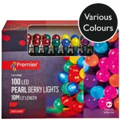100 LED Pearl Berry Christmas Lights