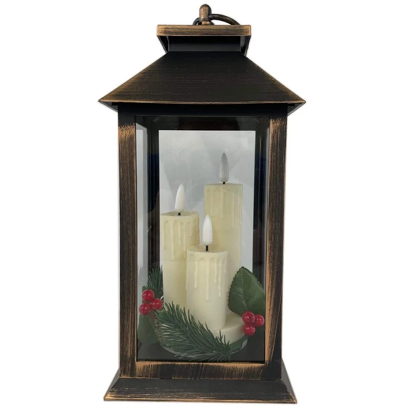 Flickering Flame 27cm Battery Lantern - 3 Assorted Colours - Image 3