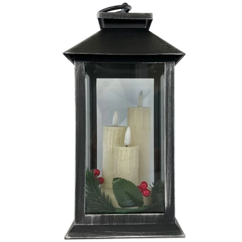 Flickering Flame 27cm Battery Lantern - 3 Assorted Colours - Image 4