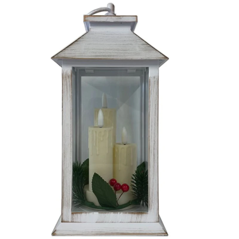 Flickering Flame 27cm Battery Lantern - 3 Assorted Colours - Image 2