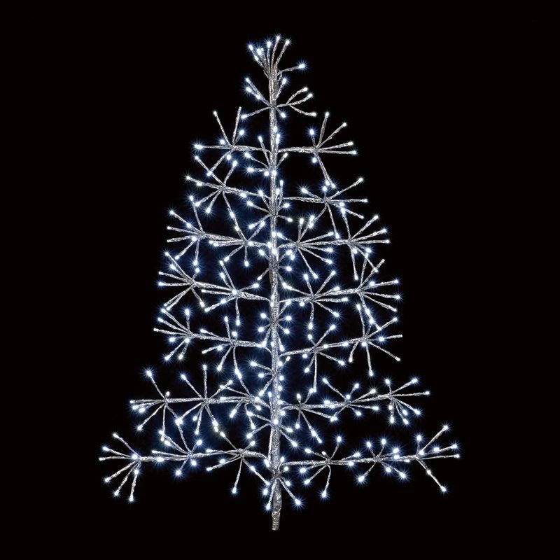 Premier Silver Twinkling Wall Tree Light Decoration
