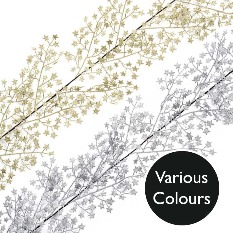 Metallic Glitter Star Garland - 1.8m