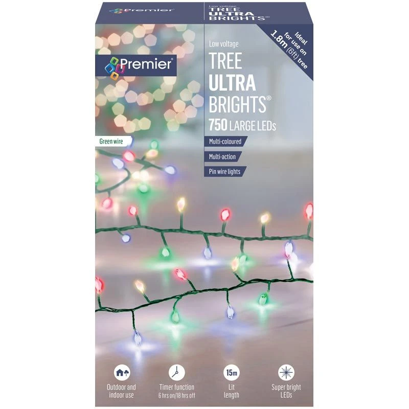 Multi Coloured LED Tree Ultrabrights With Timer - Image 2