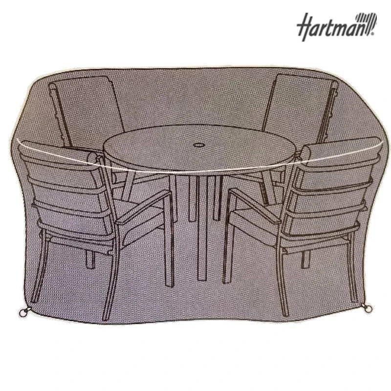 Hartman Vienna 4 Seat Round Dining Set Outdoor Furniture Cover