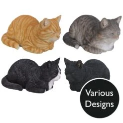 Vivid Arts Real Life Cats - Dreaming Cat Garden Ornament