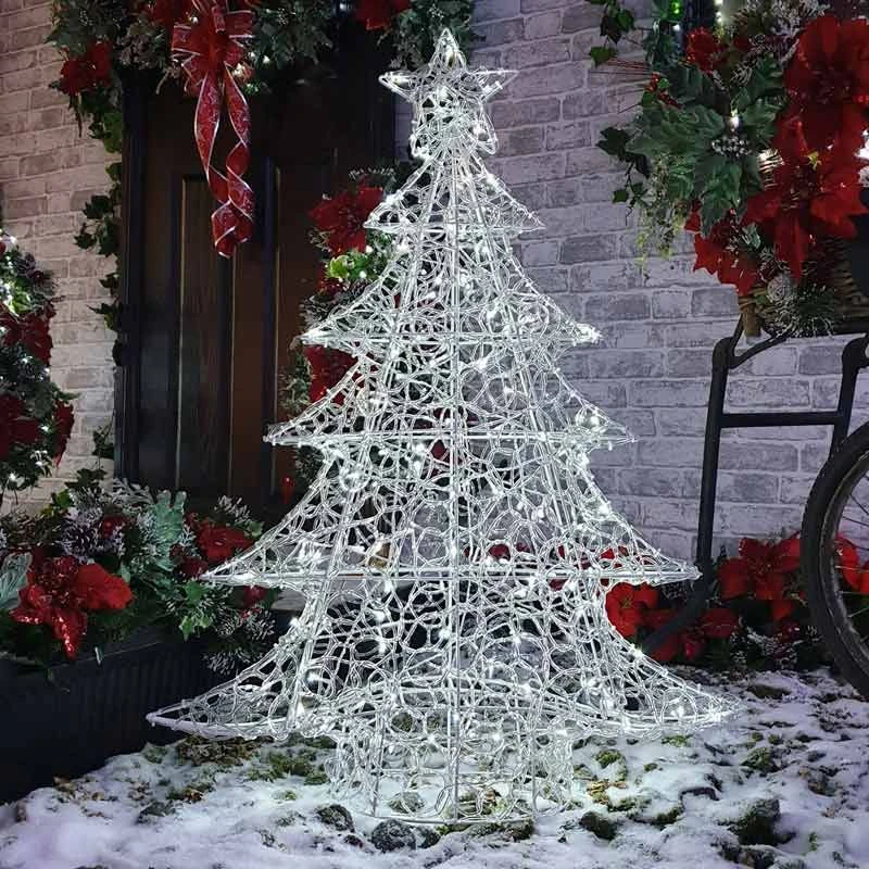 Premier White Lit Soft Acrylic Christmas Tree 1m - Image 2